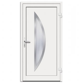 099x209 Puerta de Entrada- Blanco - PVC Media Luna Derecha