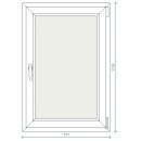 785x1145mm Comfort Blanco - DVH Milchglass incl Mosquitero