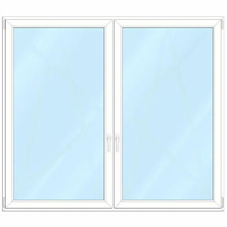 1810x1588mm Premium Ventana PVC doble vidrio aislante 2FL