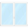 1810x1588mm Premium Ventana PVC doble vidrio aislante 2FL