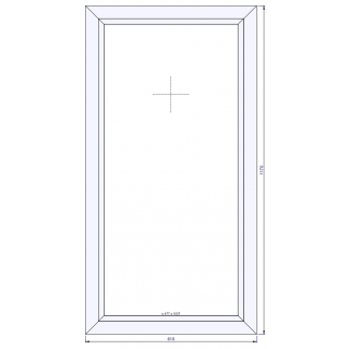 Premium Fenster DVH - 061x117 - Festglas ohne Reno-Rahmen