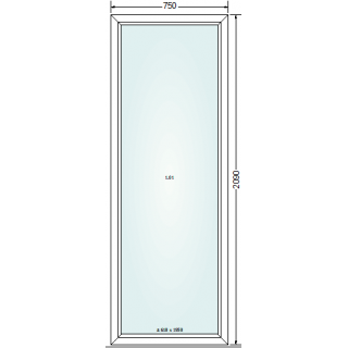 075x209 - Premium Fenster DVH - Festglas ohne Reno-Rahmen