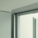 Metal BASIC incl. manija y marco de puerta blanco DIN 90 R - Isopor y Bodenschwelle