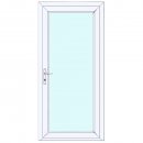 099x209 PVC Puerta de entrada con vidrio - Blanco - derecha