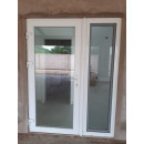 099x209 PVC Puerta de entrada con vidrio - izquierda