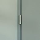 Puerta Metal BASIC 100 - Der. - Blanco - Incl. manija negra, umbral, aislamiento