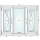 Premium Fenster DVH - 136x103 - Mitte Festglas/Seiten Dreh-Kipp mit Reno-Rahmen