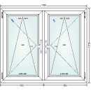 136x117 - Ventana Gealan DVH - Oscilo-batiente con...