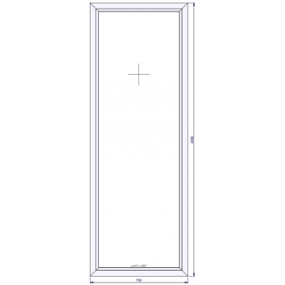 49x209 doble vidrio aislante fijo - para entrada