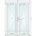 149x209 Ventana PVC doble vidrio aislante (umbral baja) - contramarco