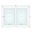 Komfort Fenster DVH - 136x103 - Dreh-Kipp