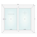 Komfort Fenster DVH - 136x117 - Schiebe