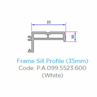 Contramarco 35mm für Komfort Fenstern (Weiß)