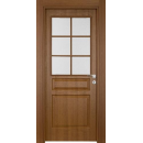Puerta Interior - Modelo 305 DIN80 - Nogal con vidrio -...