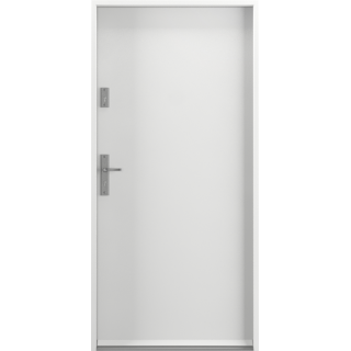 Puerta Principal metal modelo 0 blanco mate 90  derecha blanco-sin Vidrio-derecha