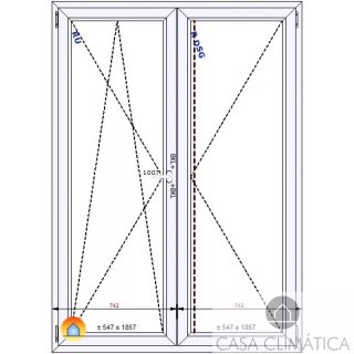 149x209 - Premium Fenster DVH -  Stulp ohne Reno-Rahmen (Hohe Bodenschwelle)