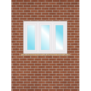 149x103 - Ventana Gealan DVH - Medio Fijo/Lados Oscilo-batiente con Contramarco