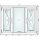 149x103 - Ventana Gealan DVH - Medio Fijo/Lados Oscilo-batiente con Contramarco