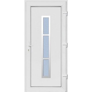 099x209 PVC Puerta de entrada con Panel EK-03A - Blanco