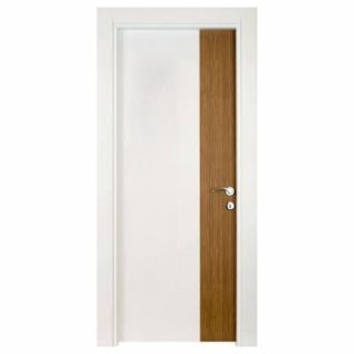 Puerta Interior - Modelo 3201 DIN80 - Blanco con Bamboo - 090x209cm - Con marco 140-160mm