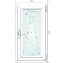 580x1080mm Premium Ventana PVC doble vidrio fosco aislante