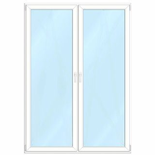 1490mm x 2090mm Confort Blanco Doble Hoja (50mm Profil)