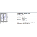 1490mm x 2090mm Confort Blanco Doble Hoja (50mm Profil)