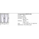 1740mm x 2090mm Confort Blanco Doble Hoja