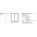 1862 x 2144mm Blanco Comfort Corredizo Derecha