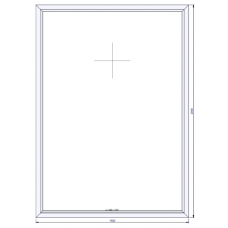 149x209 -Ventana Premium DVH - Fijo contramarco arriba OFERTA