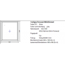 866x990 Penwood Weiss Festglass mit Einfachverglasung 4mm...