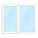 136x117 Comfort-Weiss-Dreh-kipp mit Rolladen + Fliegengitter