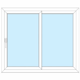 1200x1000 Schiebefenster mit Schiebe Fliegengitter DR