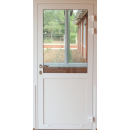 Puerta Principal aluminio con vidrio/panel - 90 - Blanco...