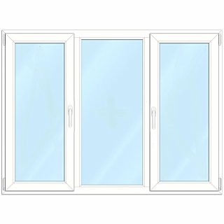 1359x1050 Gealan sin contramarco - Blanco - con mosquitero