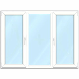 1359x1050 Gealan sin contramarco - Blanco - con mosquitero