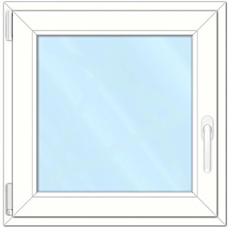Fenster Standard - Dreh-Kipp 60x60 weiß links Einfachverglasung (ECO)