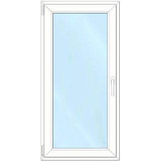 Standard Fenster - 60x120 - DrehKipp  weiß links Einfachverglasung (ECO)