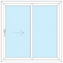 Standard Fenster - 120x120 - Schiebe SR