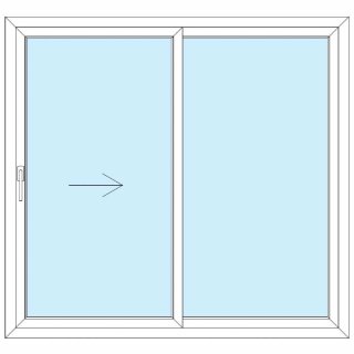Standard Fenster - 150x140 - Schiebe SR