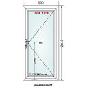 98x204 Gealan Eingangstuer - Weiss - Aussen oeffnend rechts