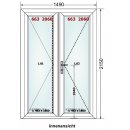 Gealan - weiss - Doppeltuer mit Niedriger Bodenschwelle