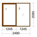 2490x2090 Salamander Double Rail ohne Fliegengitter -...