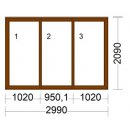 2990x2090 Salamander Double Rail sin mosquitero - Nogal -...