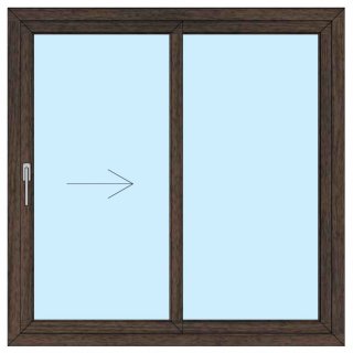 Ventana Standard - 120x120 - Corredizo SR nogal derecha DVH