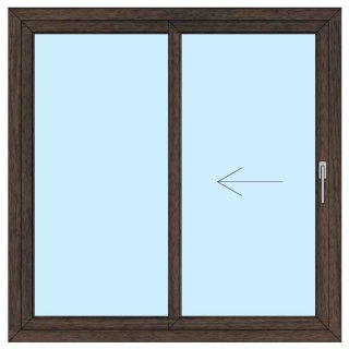 Ventana Standard - 120x120 - Corredizo SR nogal izquierda DVH