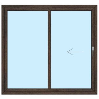 Ventana Standard - 150x140 - Corredizo SR nogal izquierda DVH