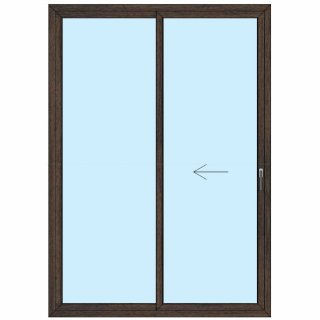 Ventana Standard - 150x210 - Corredizo SR nogal izquierda DVH