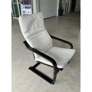 Relax Chair - Sillón negro - tela gris claro