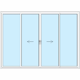 Standard Fenster - 292x210 - Schiebe SR Schema C